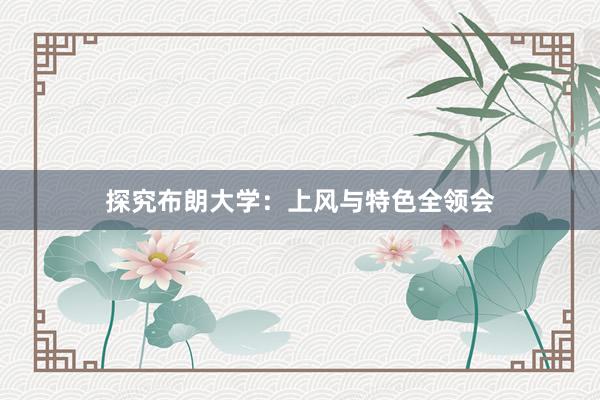 探究布朗大学：上风与特色全领会